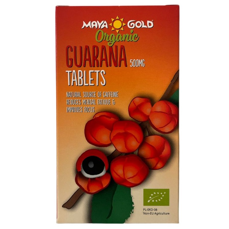 Guarana bio, 500 mg, 200 tablete, Maya Gold