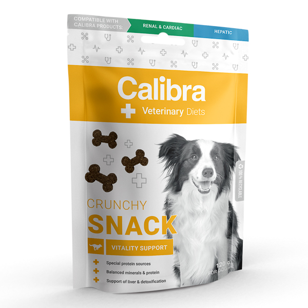 Recompense pentru caini Calibra VD Vitality Support Crunchy Snack, 120 g, Calibra