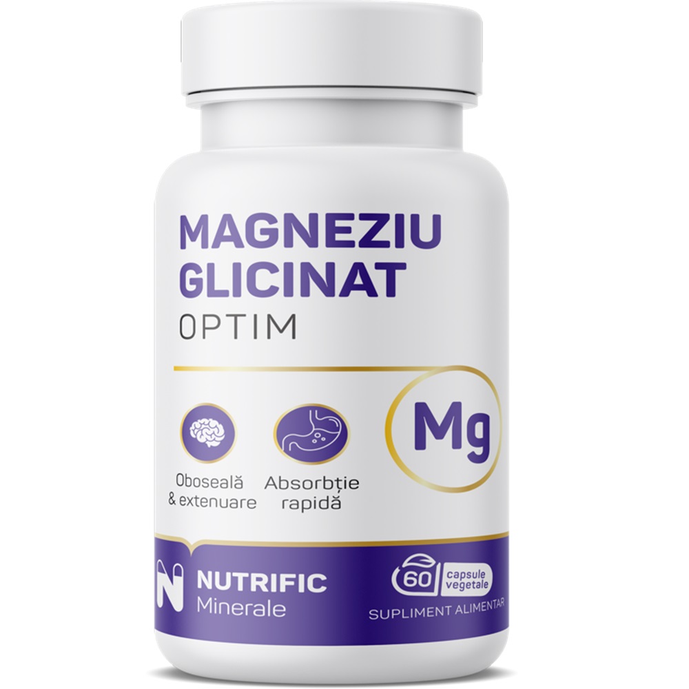 Magneziu glicinat Optim, 60 capsule, Nutrific