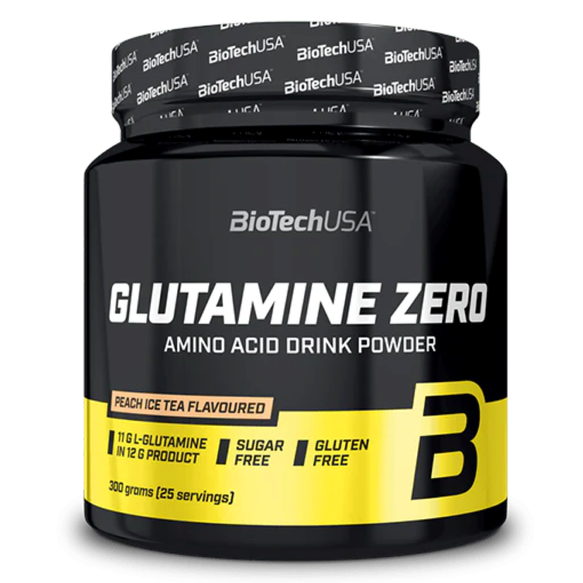 Glutamine Zero Peach Ice Tea, 300 g, BioTech USA