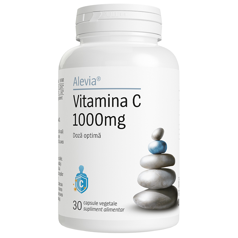 Vitamina C, 1000 mg, 30 capsule vegetale, Alevia