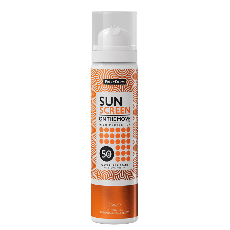 Spray mist cu protectie solara SPF 50 Sun Screen On The Move, 75 ml, Frezyderm