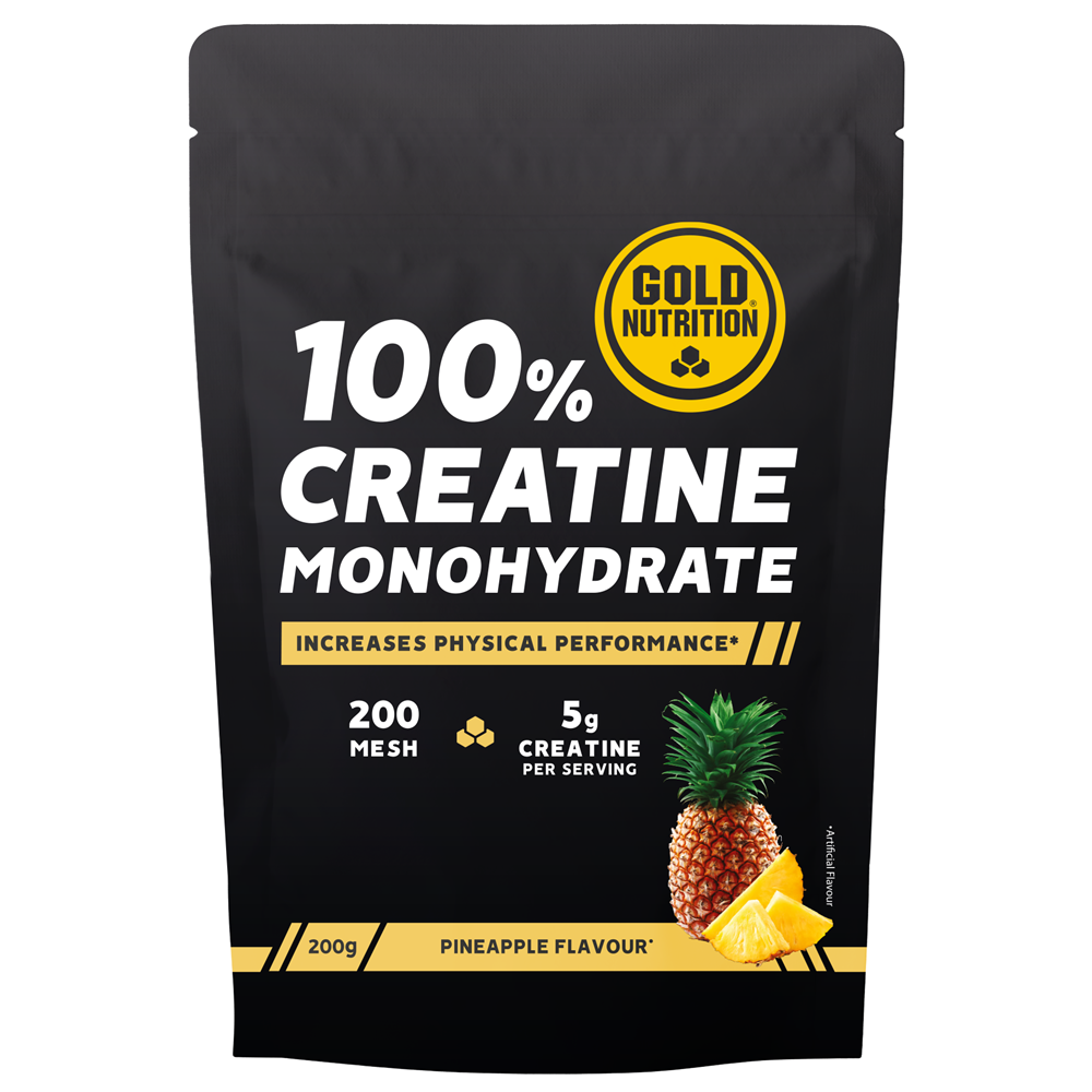 Creatina monohidrata cu aroma de ananas, 200 g, Gold Nutrition