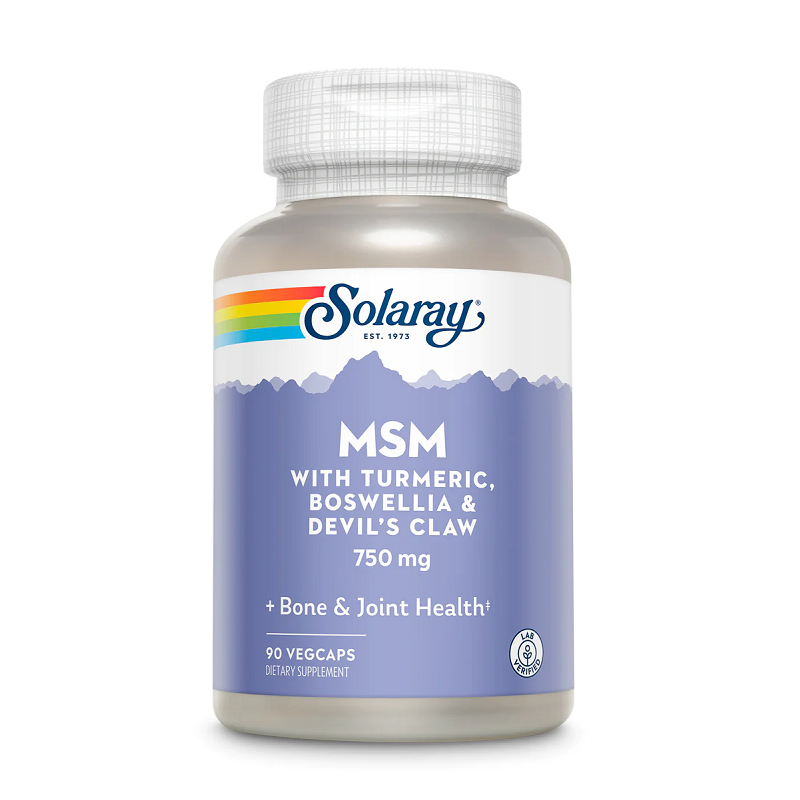 MSM Solaray, 750 mg, 90 capsule vegetale, Secom