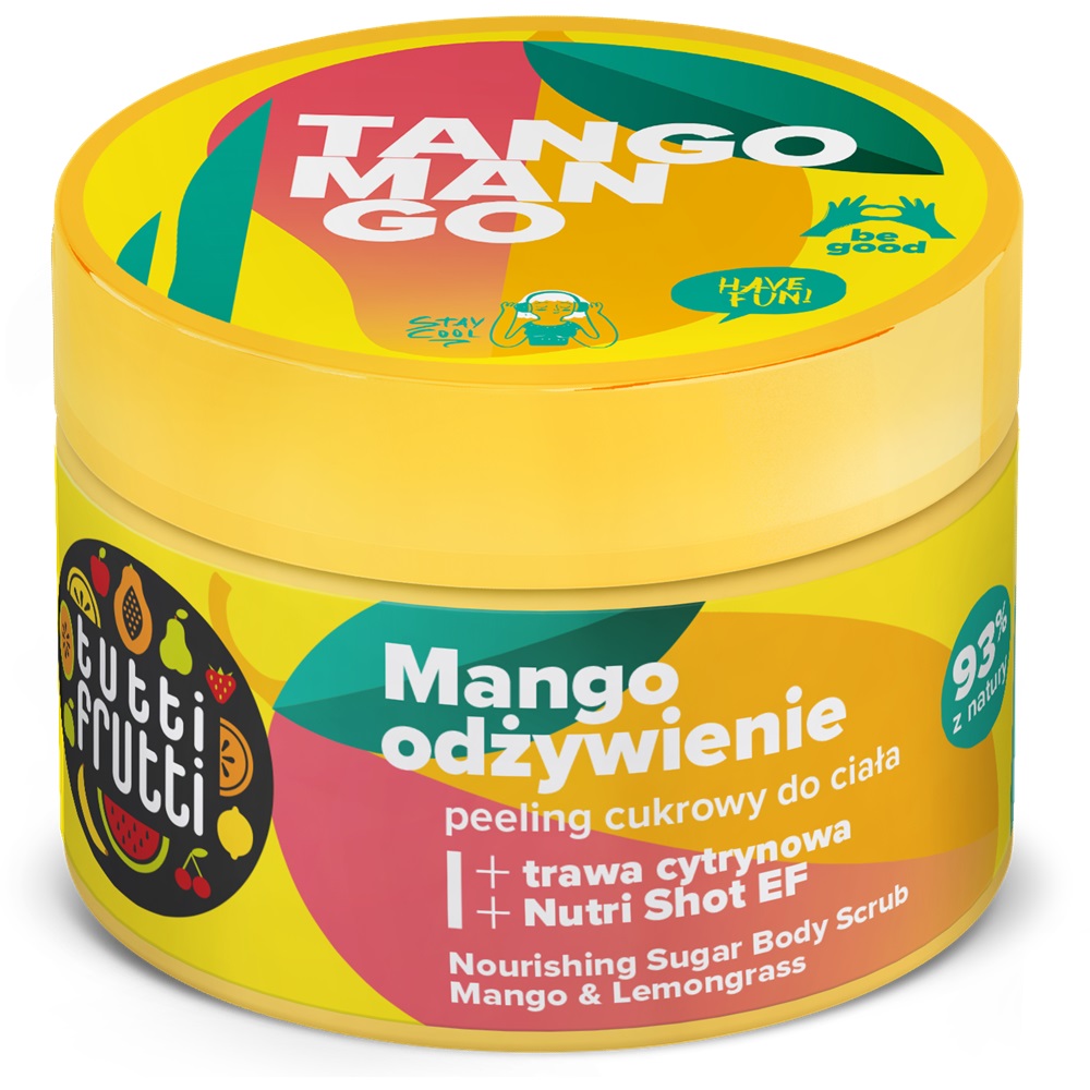 Sugar scrub pentru corp cu Mango și Lemongrass Tutti Frutti, 300 g, Farmona