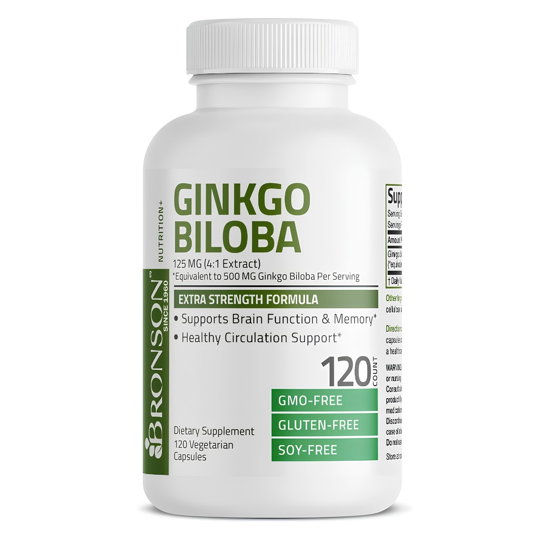 Ginkgo Biloba, 120 capsule, Bronson Laboratories