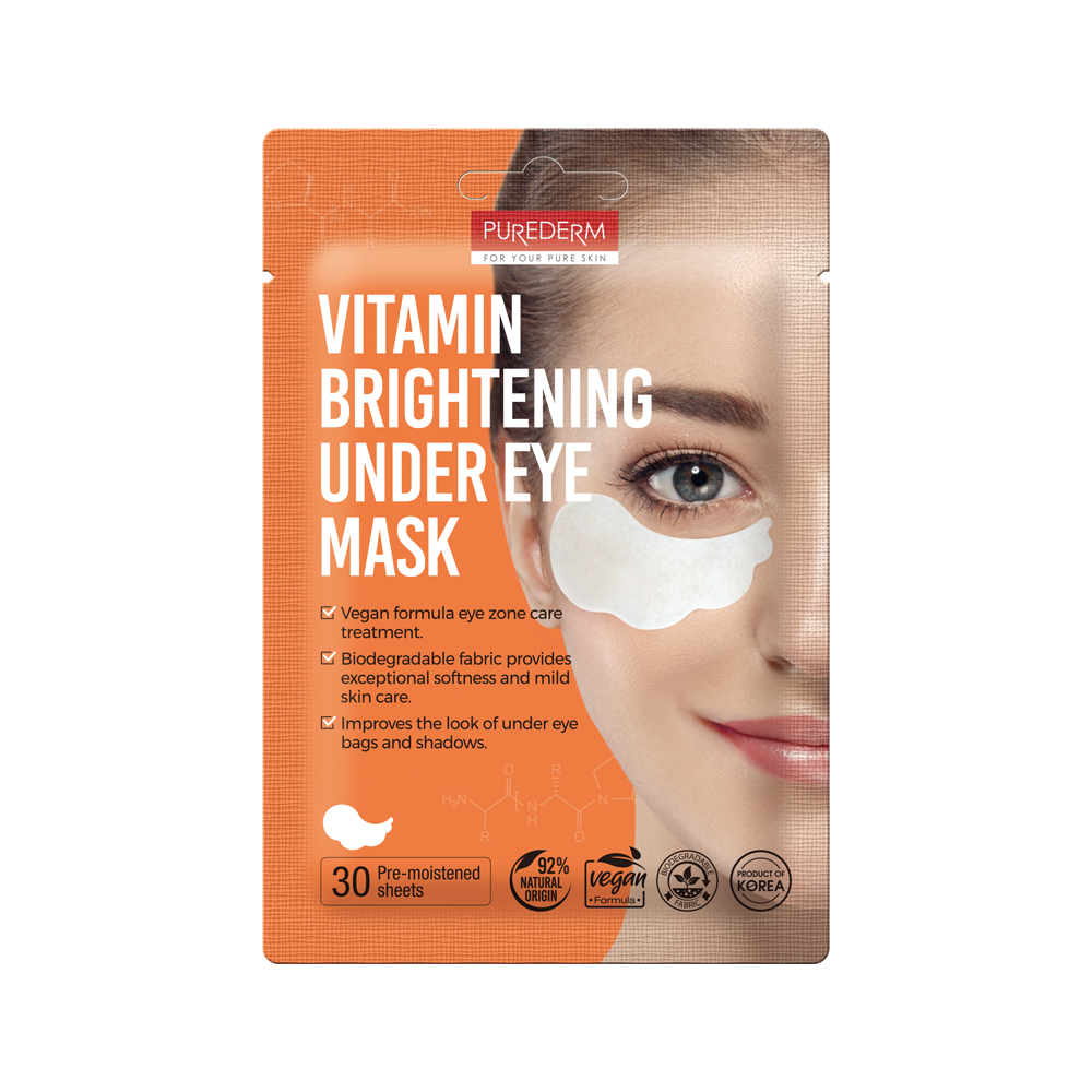 Masca iluminatoare pentru ochi cu vitamine, 30 bucati, Purederm