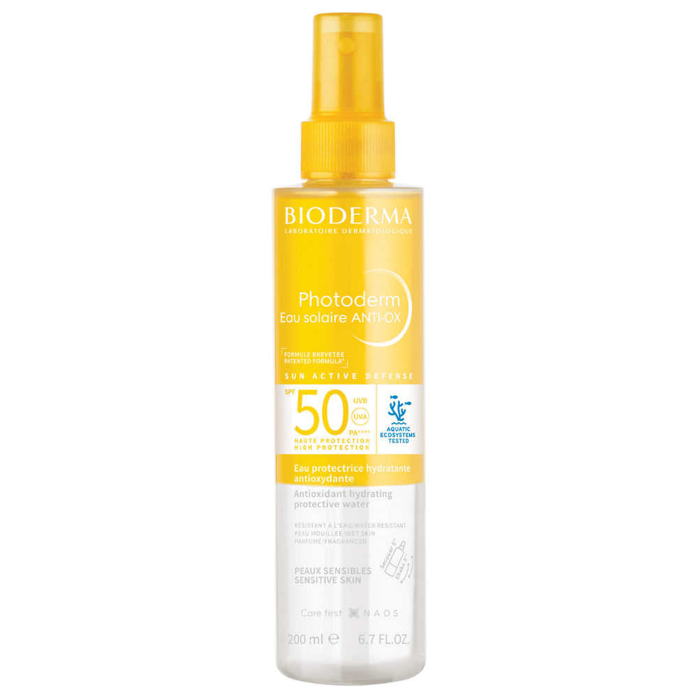 Apa cu protectie solara SPF 50 pentru piele sensibila Photoderm Anti-Ox, 200 ml, Bioderma