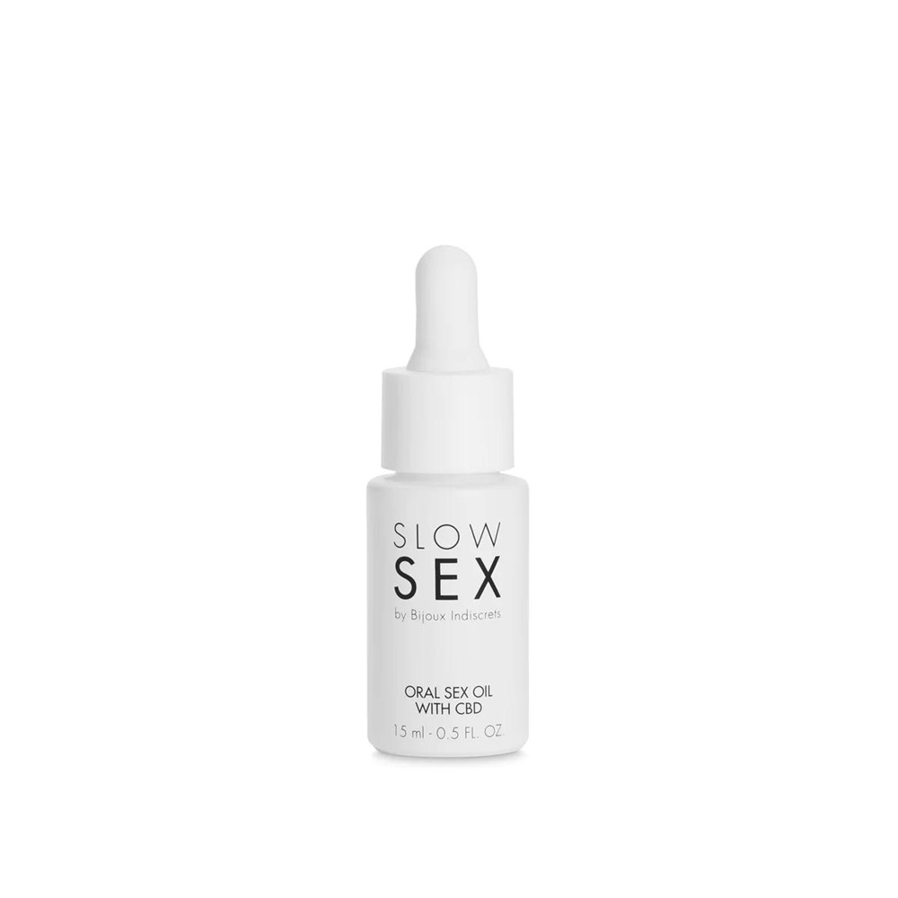 Ulei de buze pentru sex oral infuzat cu CBD Slow Sex, 15 ml, Bijoux Indiscrets