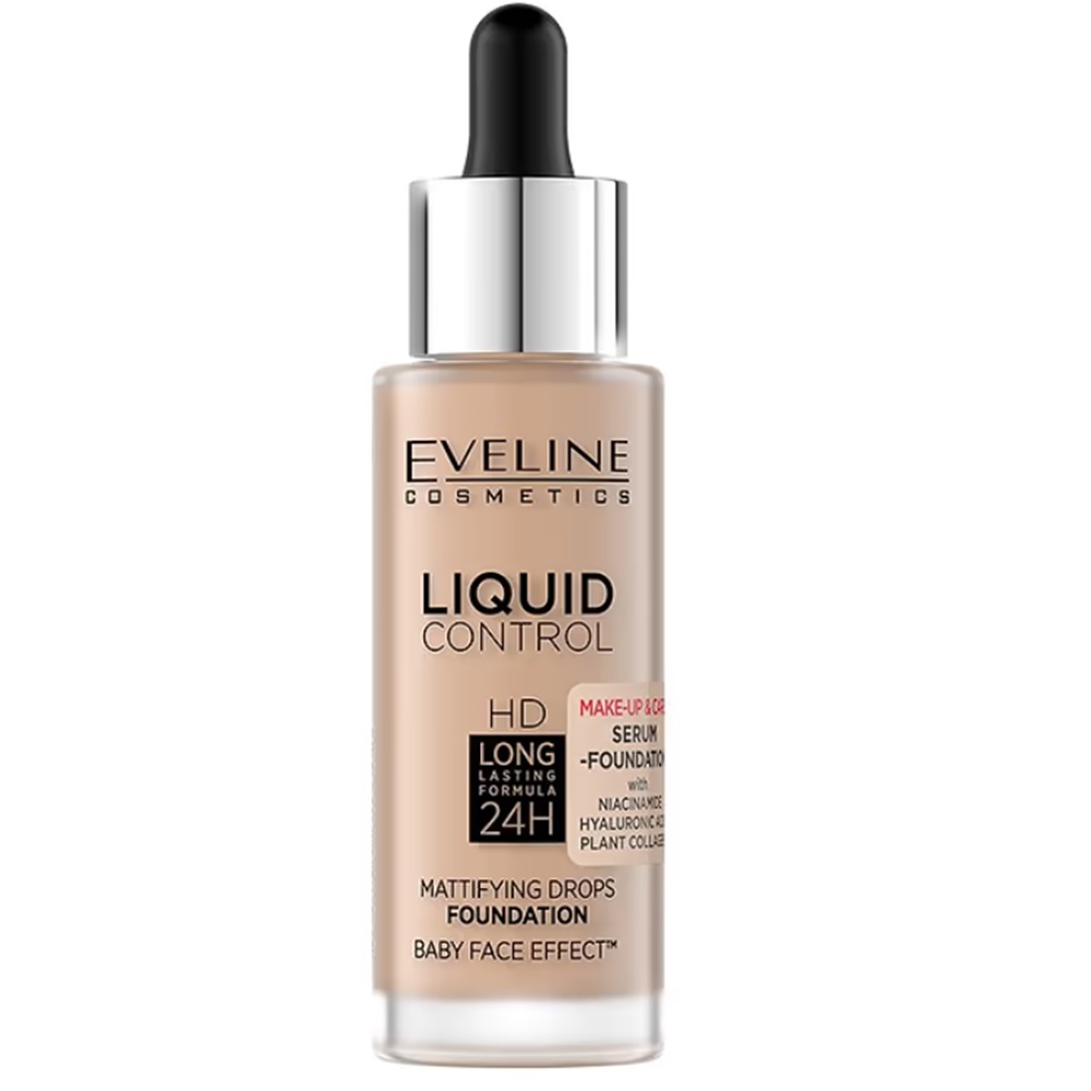 Fond de ten nuanta 040 Liquid Control, 32 ml, Eveline Cosmetics