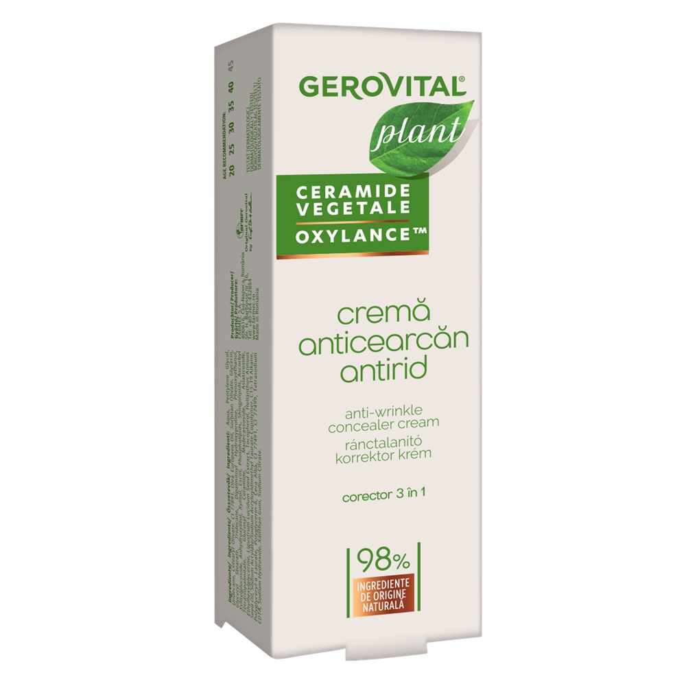 Crema anticearcan si antirid Plant, 15 ml, Gerovital