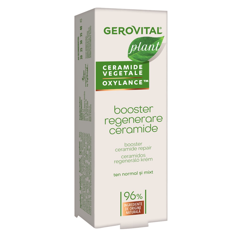 Booster regenerare cu ceramide pentru ten normal-mixt Plant, 15 ml, Gerovital