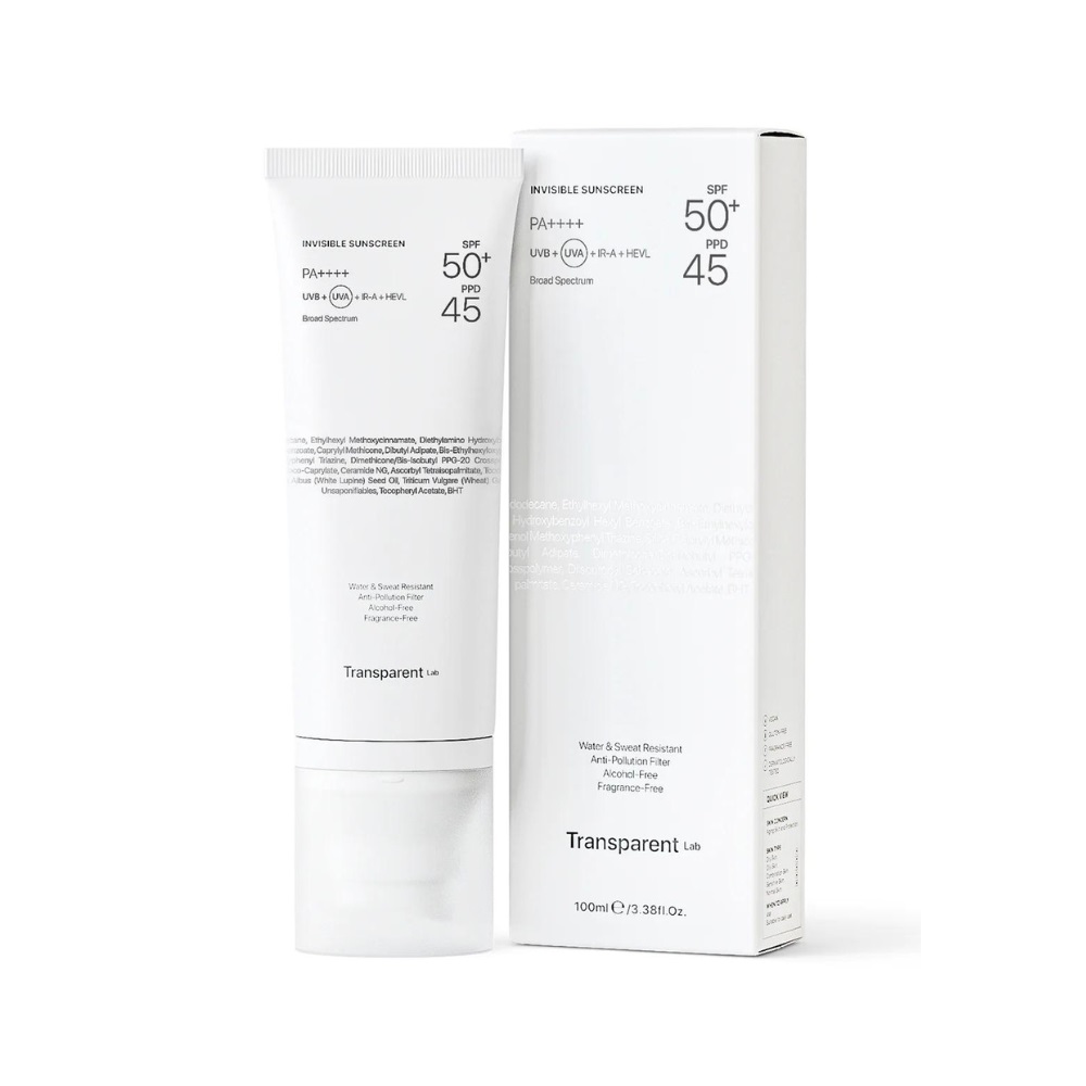 Crema de fata cu SPF50+ Invisible Sunscreen, 100 ml, Transparent Lab