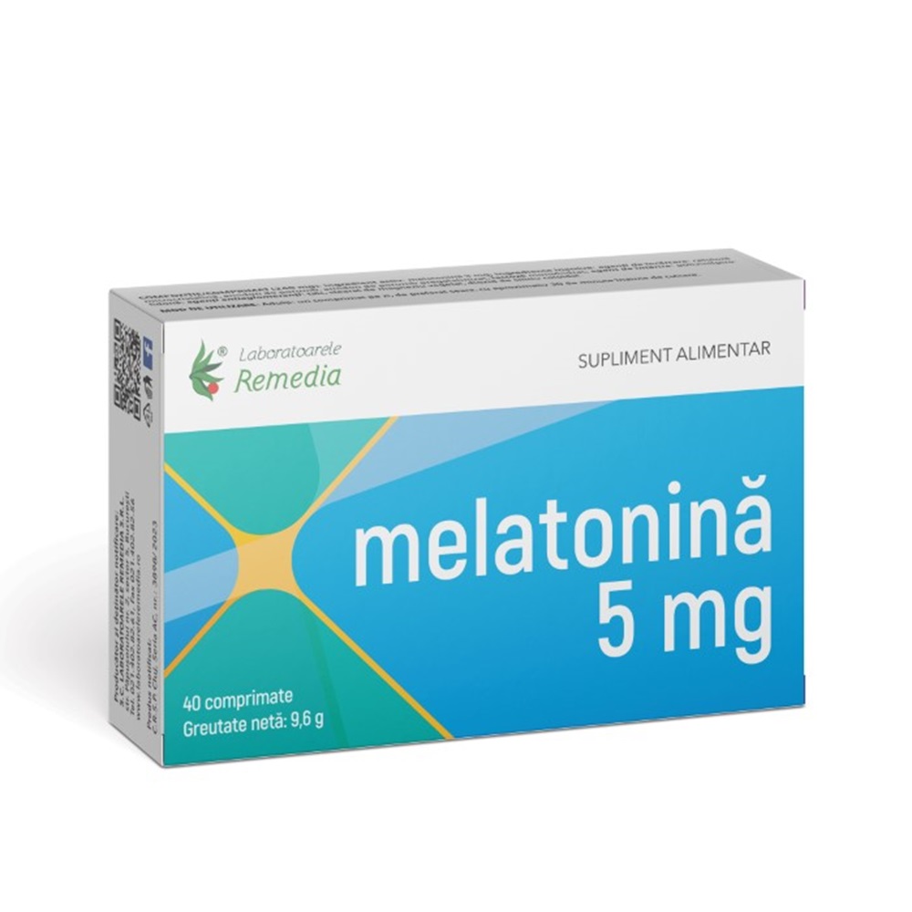 Melatonina, 5 mg, 40 comprimate, Remedia