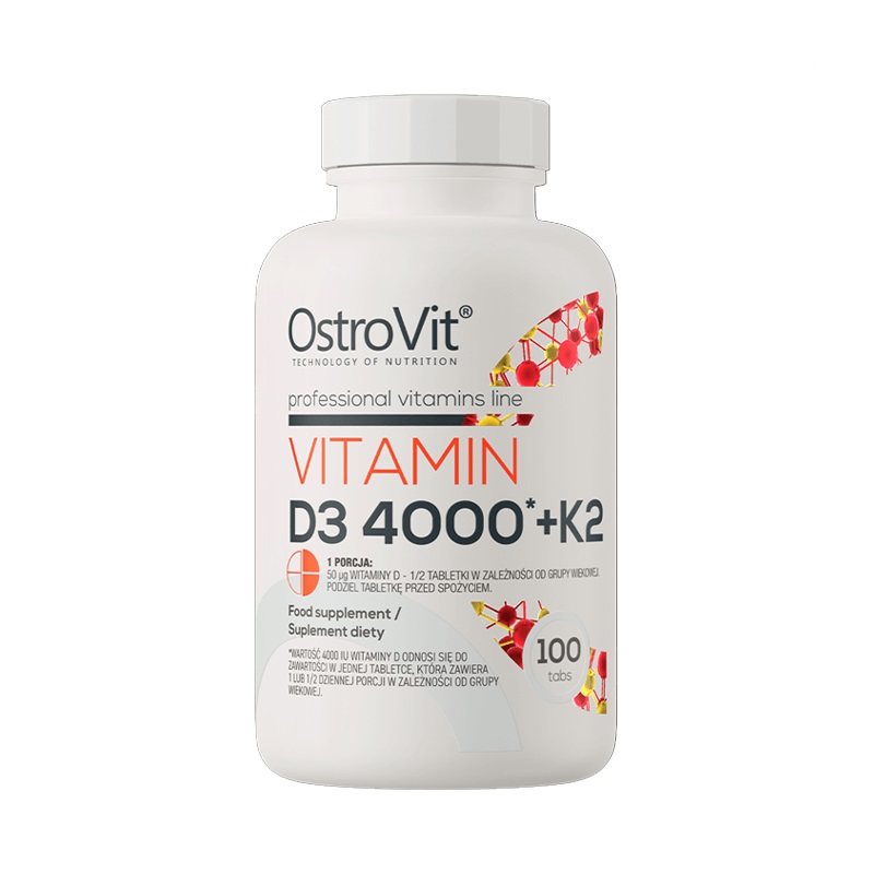 Vitamin D3 4000IU Si Vitamina K2, 100 tablete, OstroVit