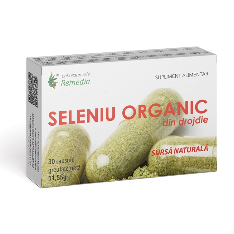 Seleniu organic din drojdie, 30 capsule, Remedia