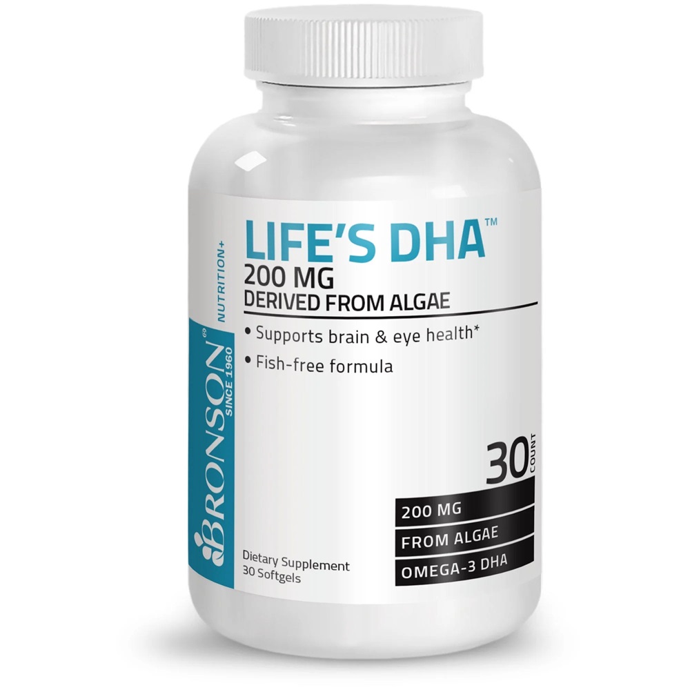 Life's DHA din alge, 200 mg, 30 capsule, Bronson Laboratories