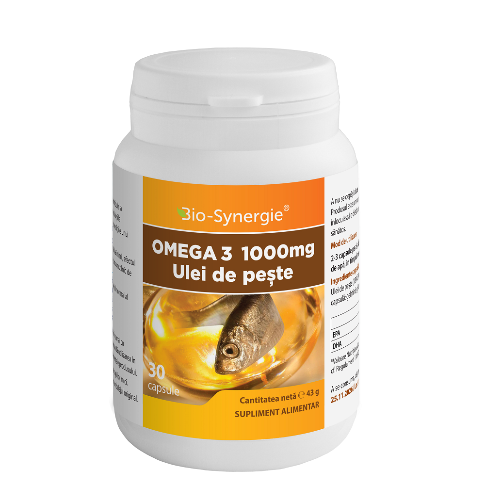 Ulei de peste Omega 3, 1000 mg, 30 capsule, Bio Synergie