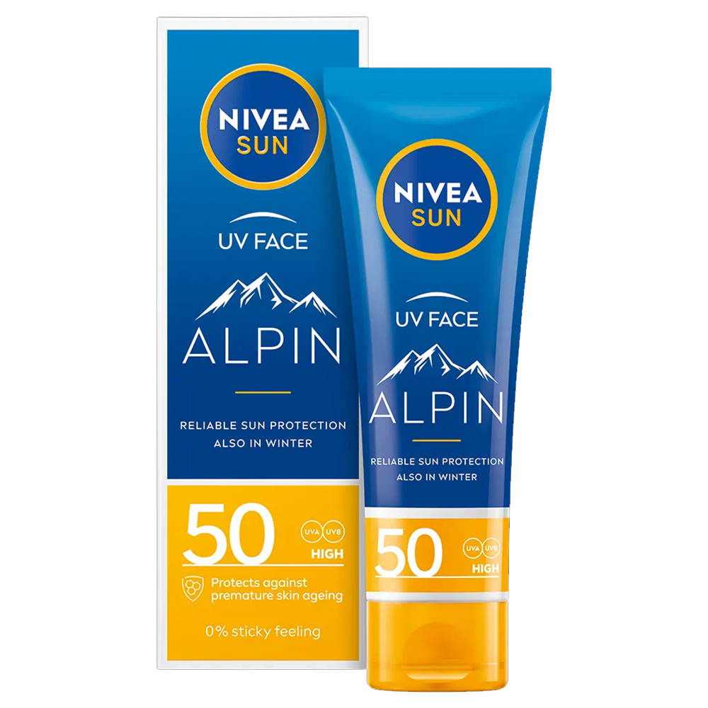 Crema de fata cu protectie solara SPF 50 Alpin, 50 ml, Nivea Sun