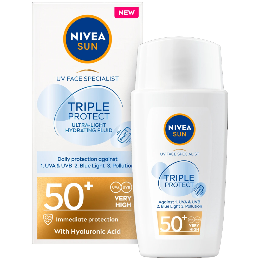 Fluid pentru fata cu protectie solara SPF 50, 40 ml, Nivea Sun