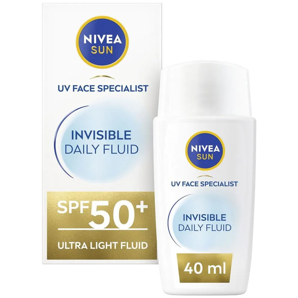 Fluid pentru fata cu protectie solara SPF 50 Invisible Daily Fluid, 40 ml, Nivea Sun