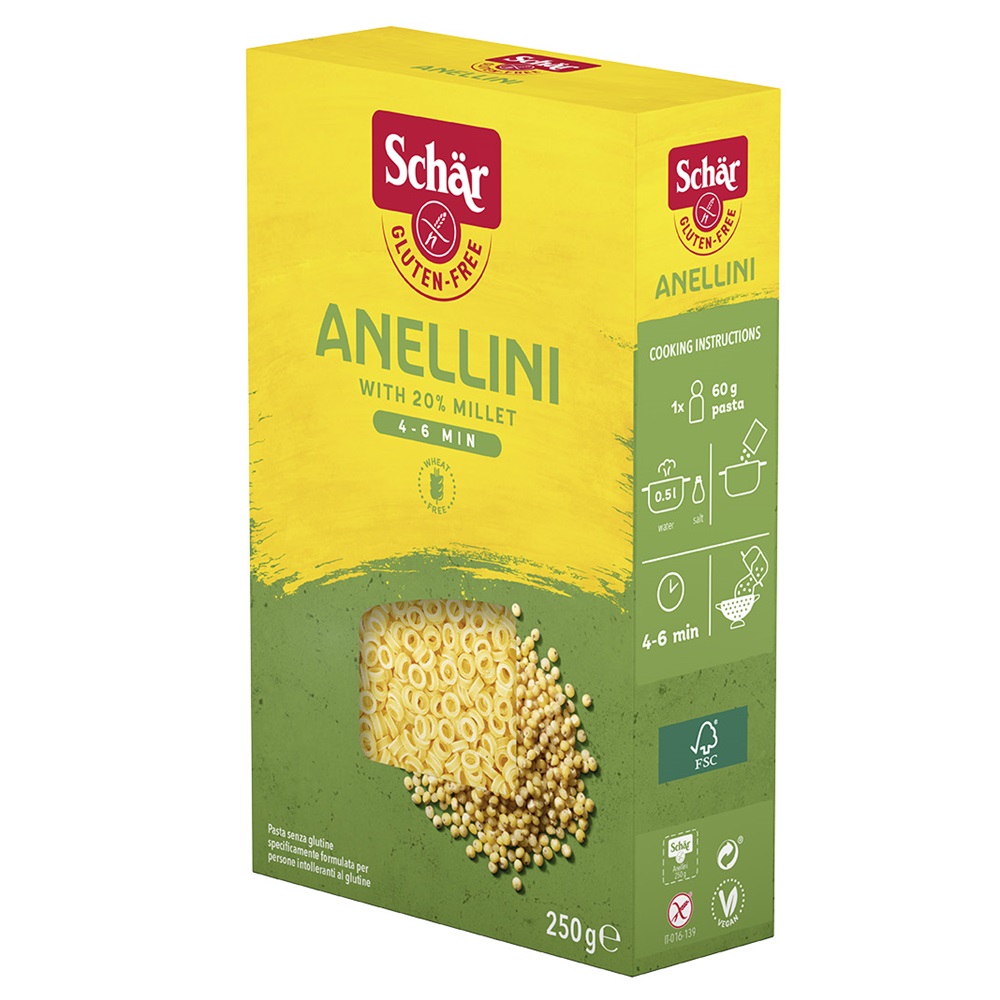 Paste fara gluten Anellini, 250 g, Schar