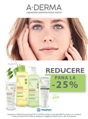 Aderma Pana la 25% Reducere Septembrie-Octombrie