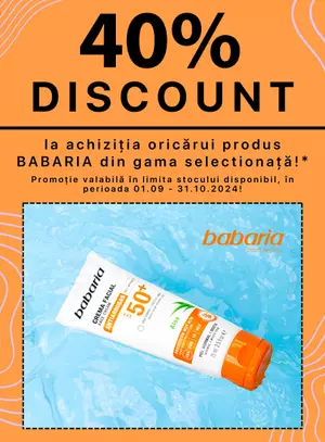 Babaria 40% Reducere Septembrie-Octombrie