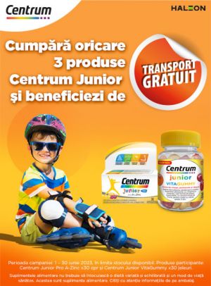 Centrum Junior Transport Gratuit Iunie