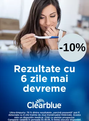 Clearblue 10% Reducere Aprilie