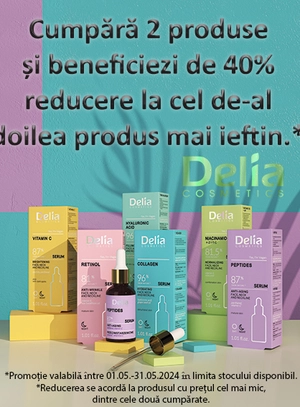 Delia Cosmetics 1+40% Reducere la al doilea Mai