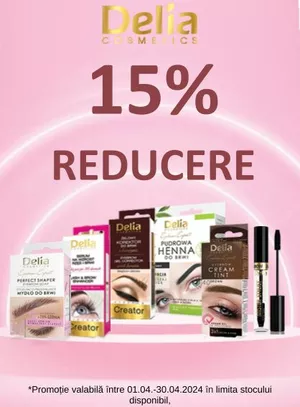 Delia Cosmetics 15% Reducere Aprilie
