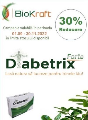 Diabetrix  Forte 30% Reducere Septembrie - Noiembrie
