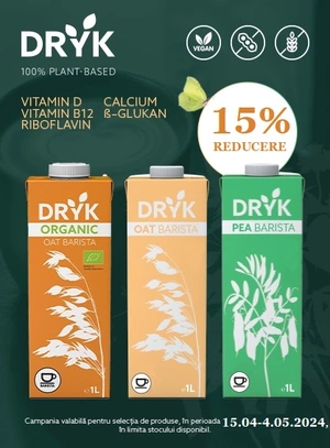 Dryk 15% Reducere Promotii de Paste