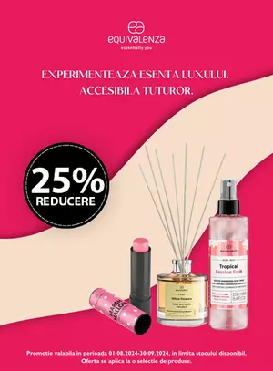 Equivalenza 25% Reducere August-Septembrie