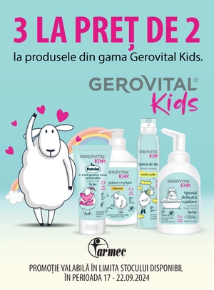 Gerovital Kids 3 la pret de 2 Septembrie 