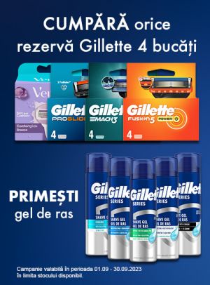 Gillette Produs Bonus Septembrie 