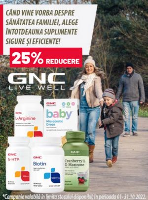 GNC 25% Reducere Octombrie