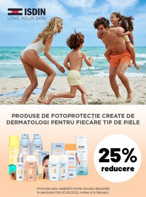 Isdin 25% Reducere August-Septembrie
