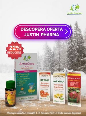 Justin Pharma 22% Reducere Ianuarie