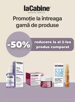 La Cabine 1+50% Reducere la al doilea Septembrie - Octombrie