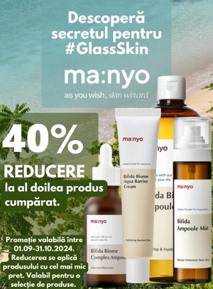 Manyo 1+40% Reducere la al doilea Septembrie-Octombrie