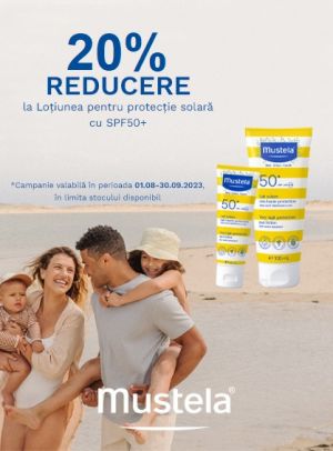Mustela 20% Reducere August-Septembrie