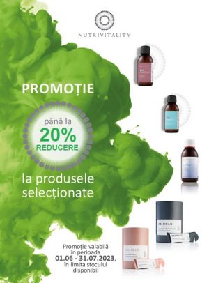 Nutrivitality Pana la 20% Reducere Iunie-Iulie