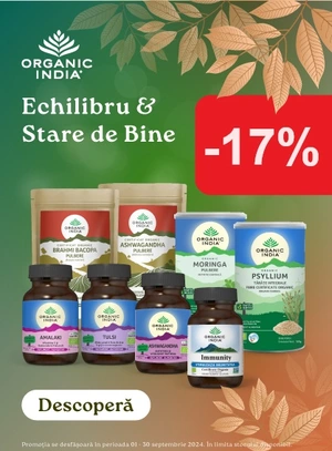 Organic India 17% Reducere Septembrie