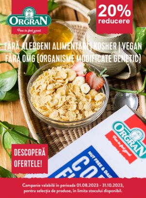 Orgran 20% Reducere August-Octombrie