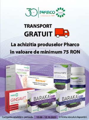 Pharco Transport Gratuit Septembrie - Octombrie