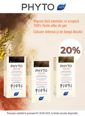 Phyto 20% Reducere Aprilie 