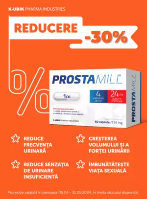 Prostamill 30% Reducere Aprilie-Mai