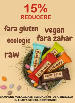 RawBite 15% Reducere Aprilie